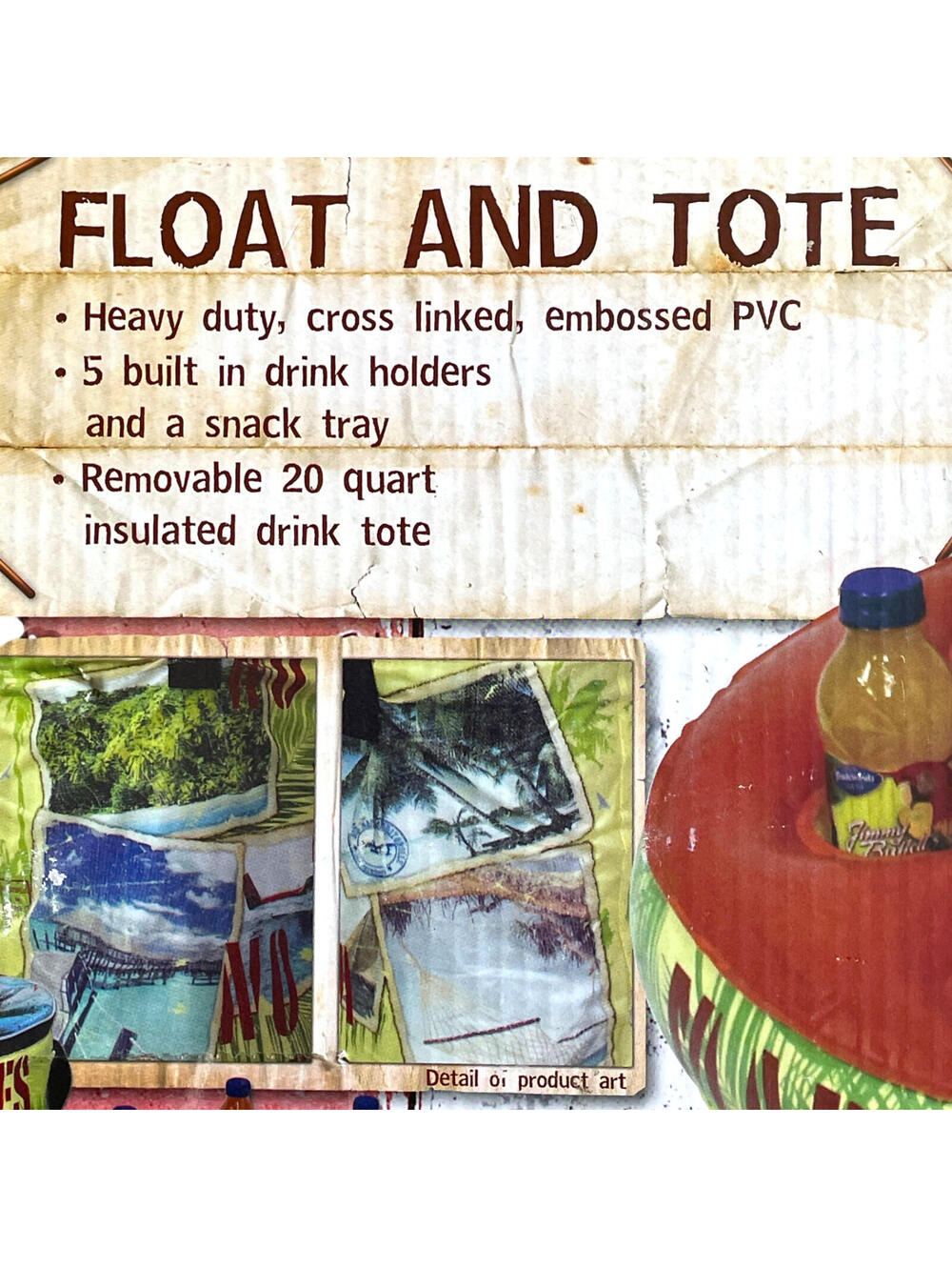 Margaritaville Float & Tote Cooler Pool Float 5 Cup Holders NEW In Box! - Picture 4 of 9
